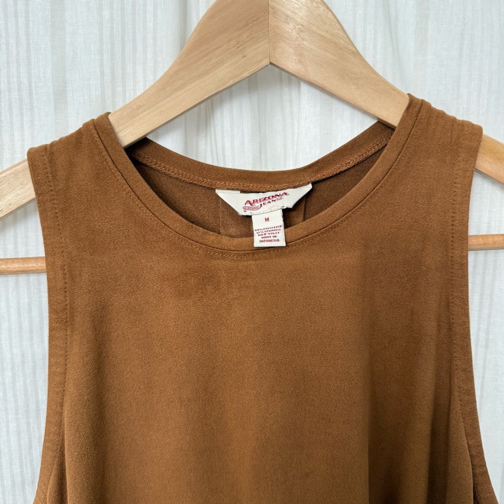 Arizona Jeans Co. Brown Suede Wrap Back Tank - Picture 4 of 5